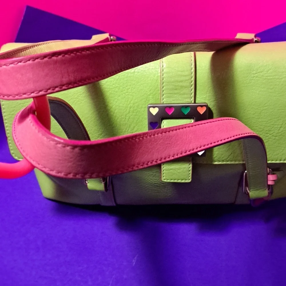 vintage Dooney & Bourke leather "Wicked" 💚shoulder Bag ST. PATRICKS DAY READY🍀 - Picture 3 of 16
